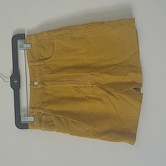 Zara Corduroy Mini Skirt in Mustard Yellow Size XS - Picture 2 of 8